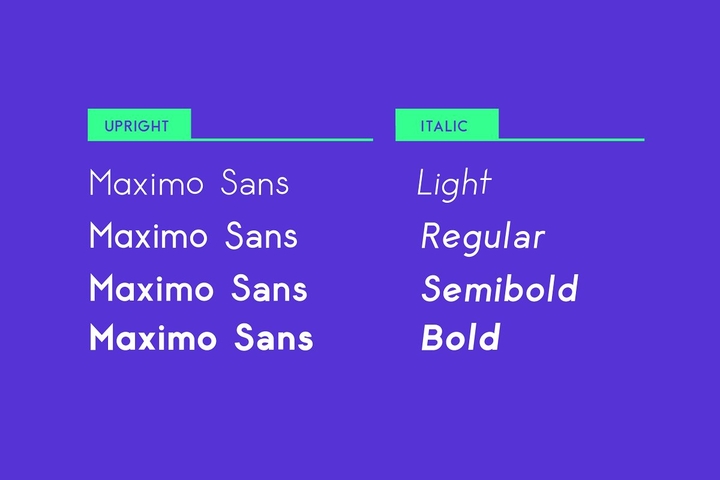 Maxim Sans Light Font preview